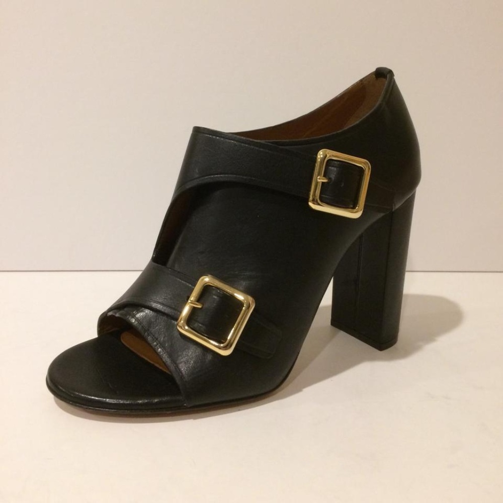 Chloe Buckle Peep Toe Leather Sandal NEW Retail $790